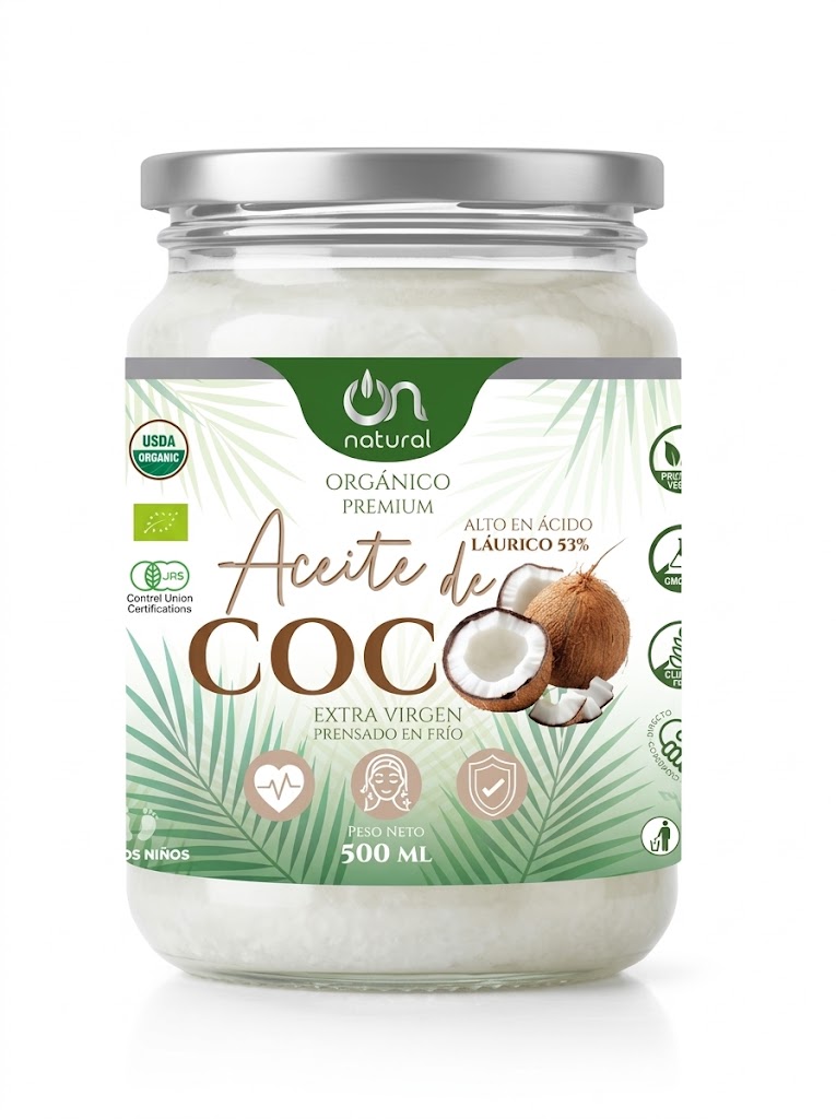 Aceite de coco 500 ML (ON NATURAL )